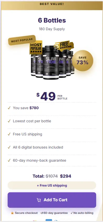 SlimTide 6 bottles